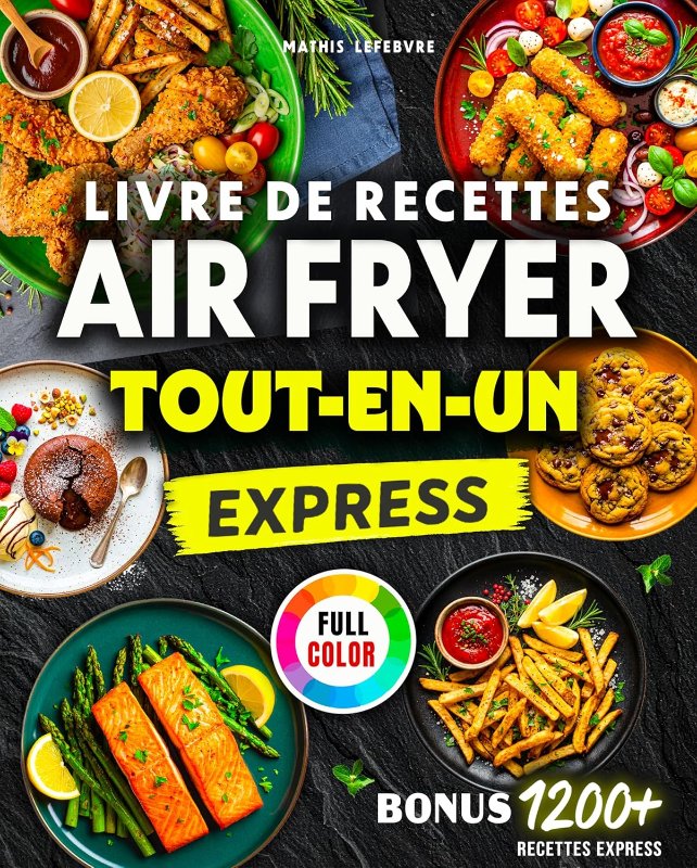 Livre de Recettes Air Fryer - Tout-en-un Express (1001 recettes