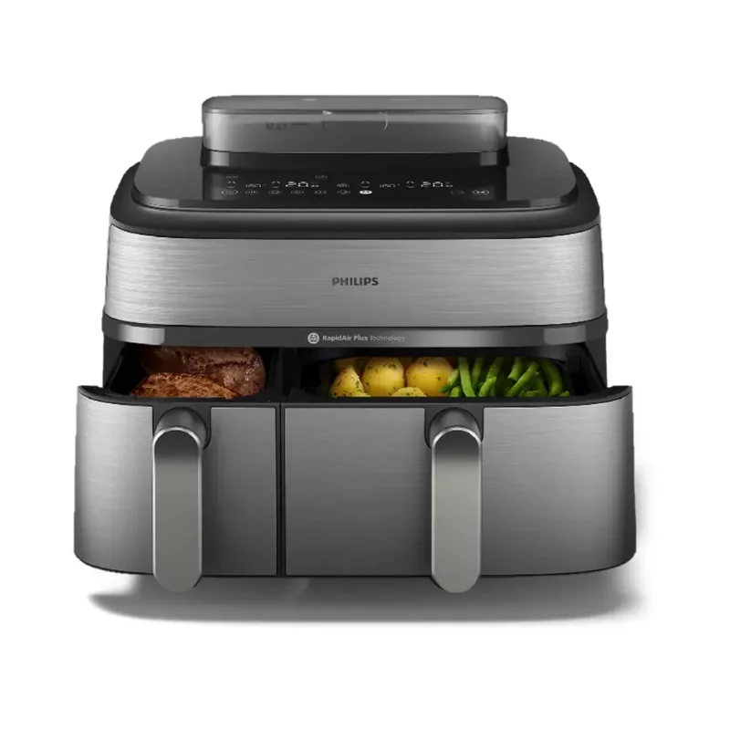 Philips Série 5000 Double bac Airfryer vapeur NA555/00, airfryer Philips