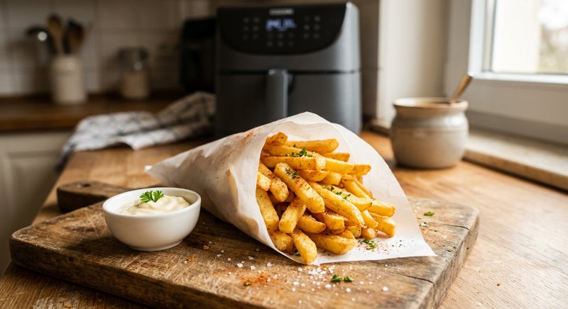 Frites maison croustillantes à l'airfryer : dorées, légères et (presque) sans huile
